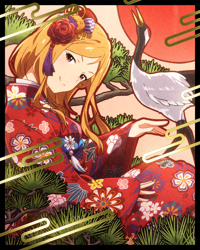 松と艶やかな淑女　百瀬莉緒