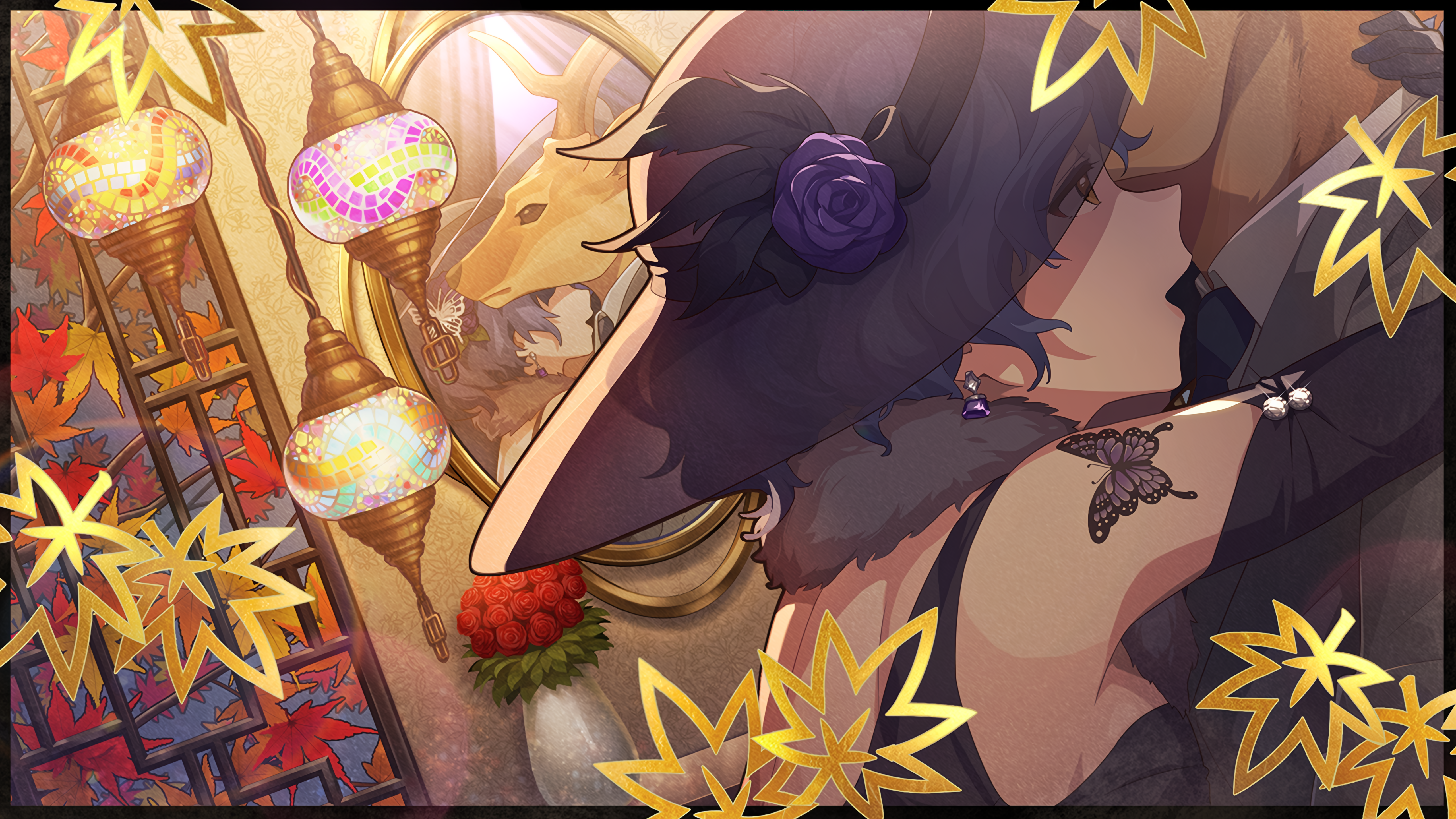 柳に揺らぐ水の道 豊川風花